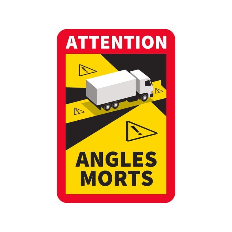 Adhésifs signalétique d'angles morts vinyl extérieur spécial transport de marchandises 170x250mm 1 sachet(s) de 10 pièce(s) - sofop taliaplast