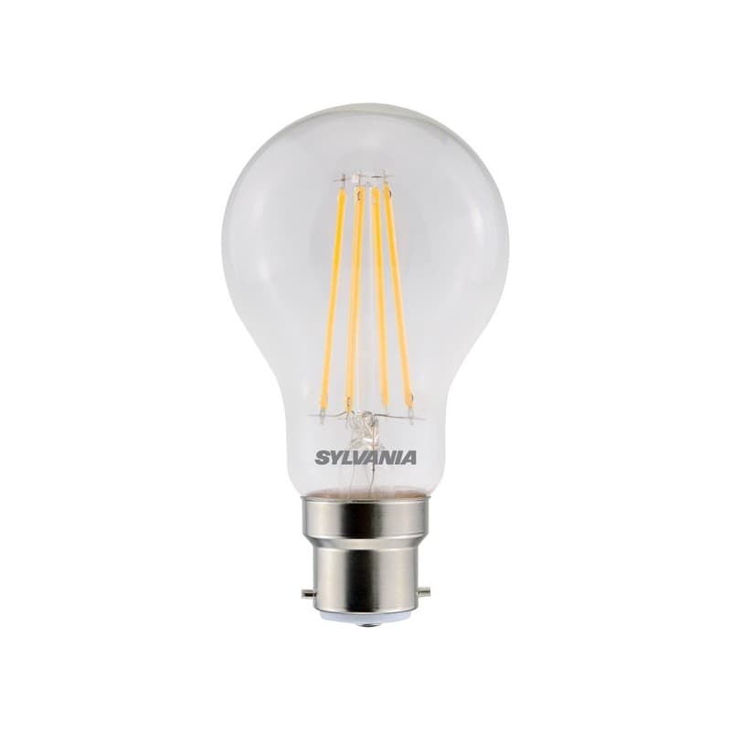Ampoules standards à filament blanc chaud b22 2700 °k 15000 heure(s) 806 7 w ampoule standard à filament 7w 2700°k 806lm b22 1 pièce(s) - sylvania