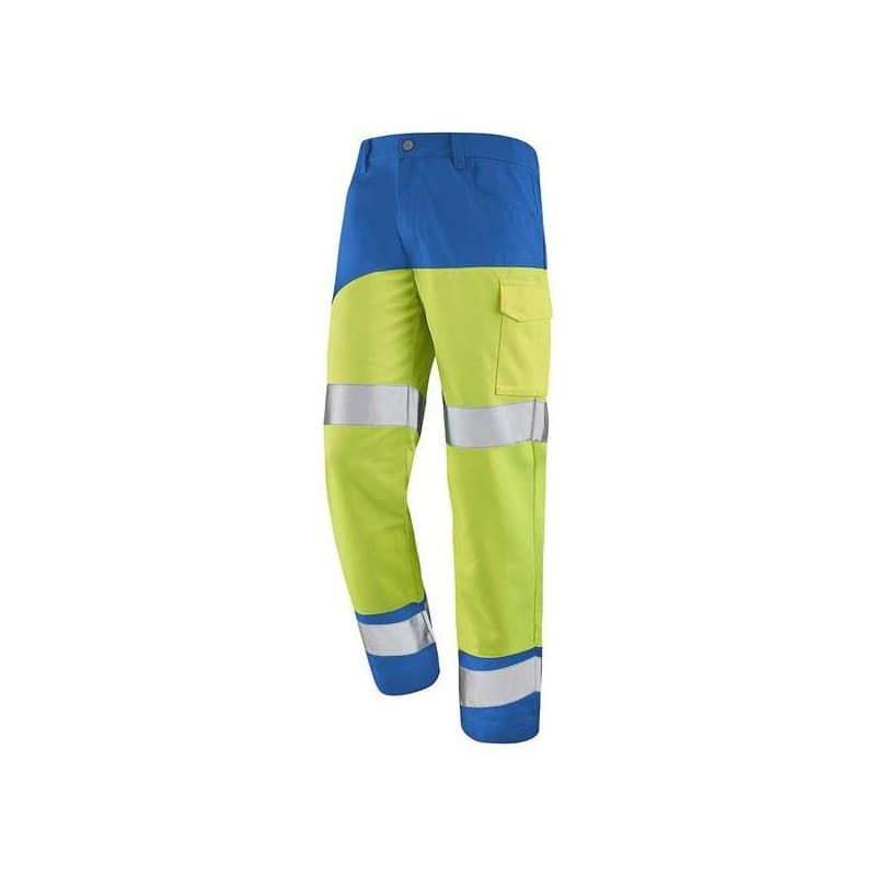 Pantalon fluo safe xp 300 - 400 g entre 1 et 3 pantalon t1 polyester / coton 1 pièce(s) pantalon fluo safe xp jaune/bleu t1 bleu , jaune - cepovett