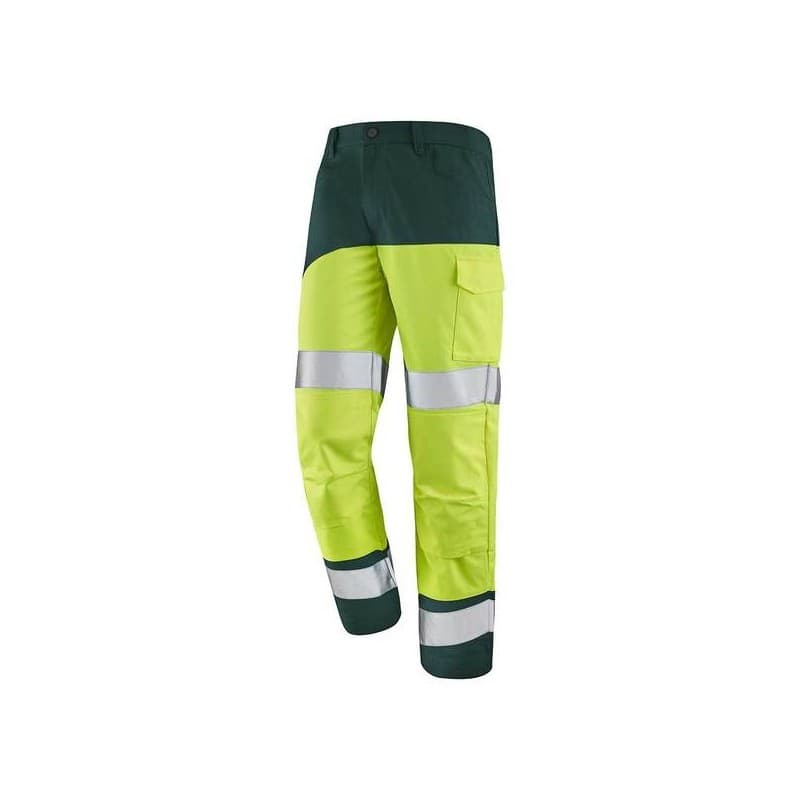 Pantalon fluo safe xp renforts genoux gilet 300 - 400 g entre 1 et 3 t4 polyester / coton 1 pièce(s) pantalon renforts genoux fluo safe xp jaune/vert