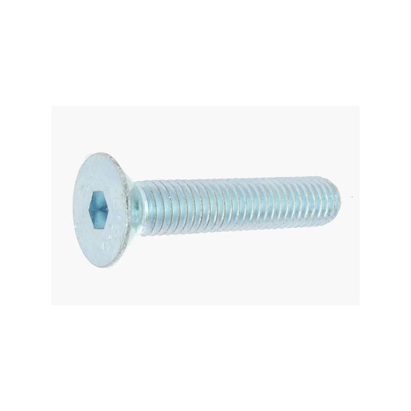 Vis à métaux tête fraisée à empreinte 6 pans creux (fhc) classe 10.9 - acier zingue blanc tête fraisée (tf) 3 mm 6 pans creux (hc) 8 mm assemblage met