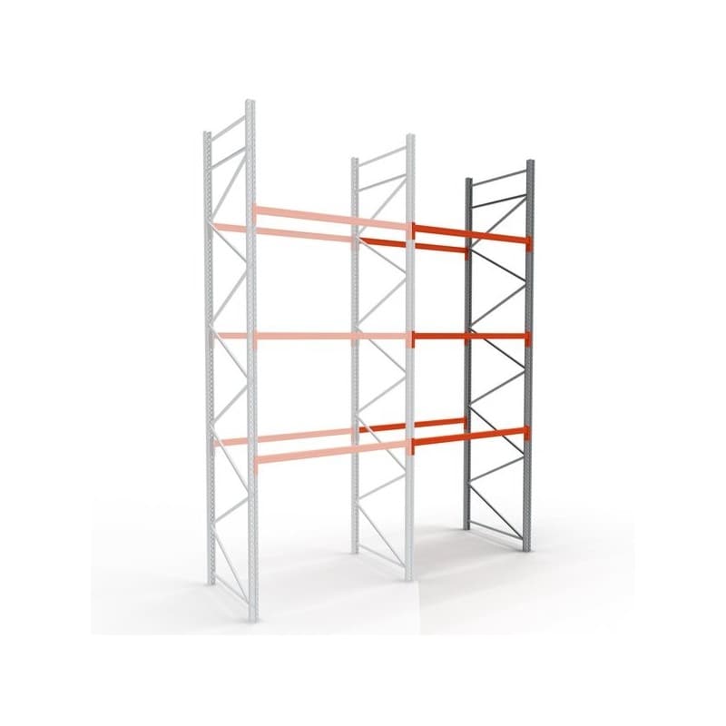 Rayonnage lourd epsirack 1 kit(s) h.4000 x l.2700 mm 3 niv. 1500 kg / niv. elément suivant élément suivant lourd 1100 mm 2700 mm 1500 kg 4000 mm - man