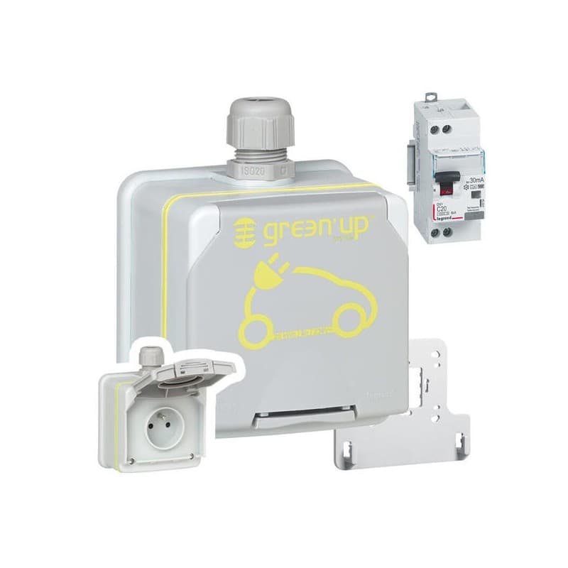 Prise pour rechargement véhicule électrique green up 1 pièce(s) prise pour rechargement véhicule électrique green up monobloc 1 en saillie véhicule él