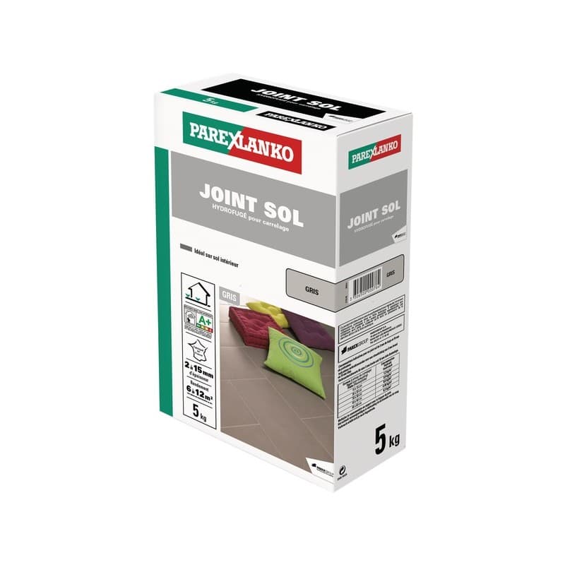 Joint sol pour carrelage - gris 1 paquet(s) de 5 kilogramme(s) joint sol pour carrelage - gris - sika france sas - parexlanko