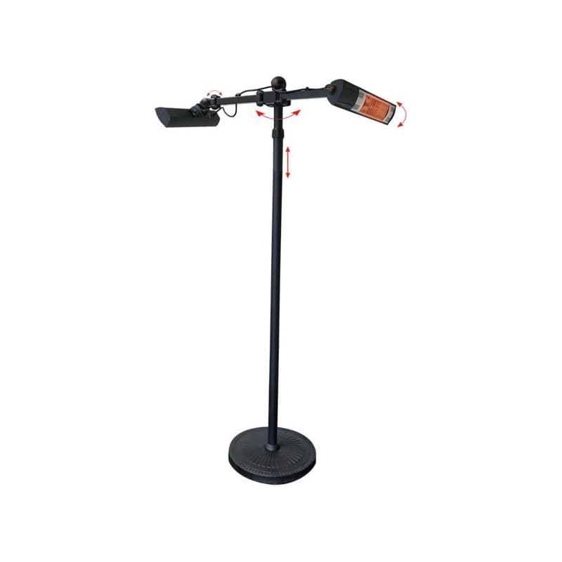 Radiant électrique 3 kw sur mât reh 3000 électrique 3 kw 21 kg 1 pièce(s) radiant électrique 3 kw sur mât reh 3000 500 mm radiant 2180 mm 1225 mm - s.