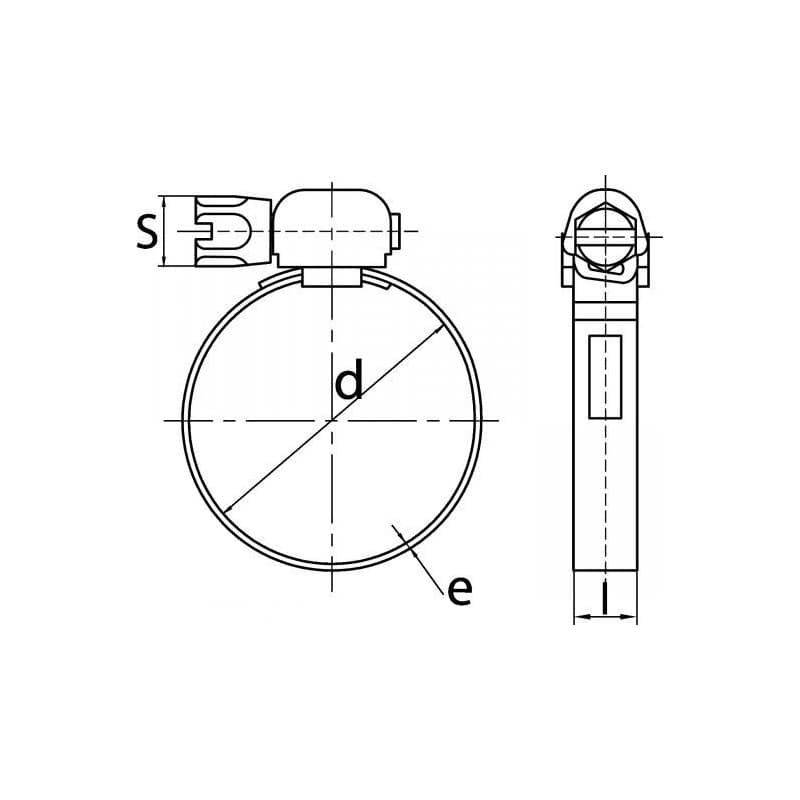 Collier de serrage bande perforée w2 ps 1 boîte(s) de 50 pièce(s) collier bande perforée w2 ps8 14-24mm colliers à vis sans fin (serflex) ajourée inox
