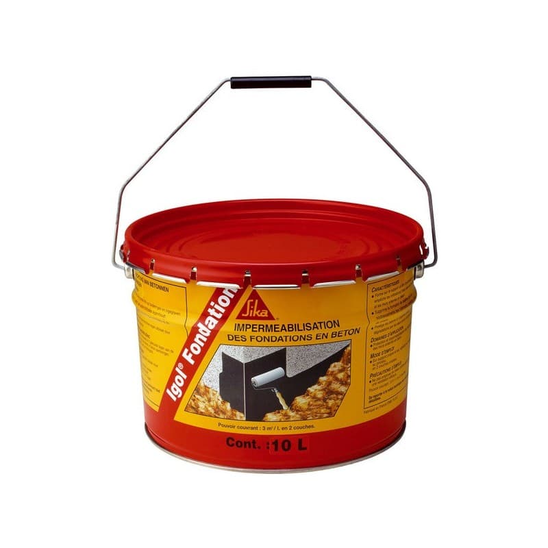 Enduit d imperméabilisation igol® enduit d'imperméabilisation igol® 1 bidon(s) de 10 litre(s) - sika france sas - sika