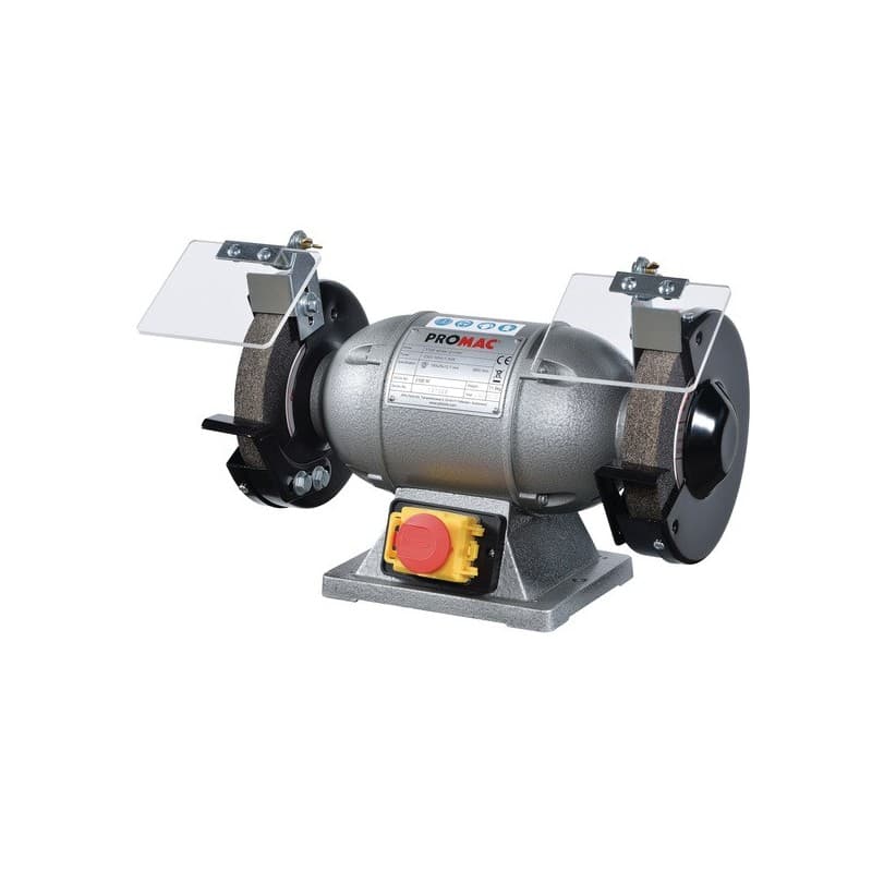 Touret à meuler 230 v - 0,30 kw 11 kg monophasé 230v 300 w touret à meuler 230 v - 0,30 kw 1 pièce(s) 150 mm meule-meule 2850 trs/min - promac