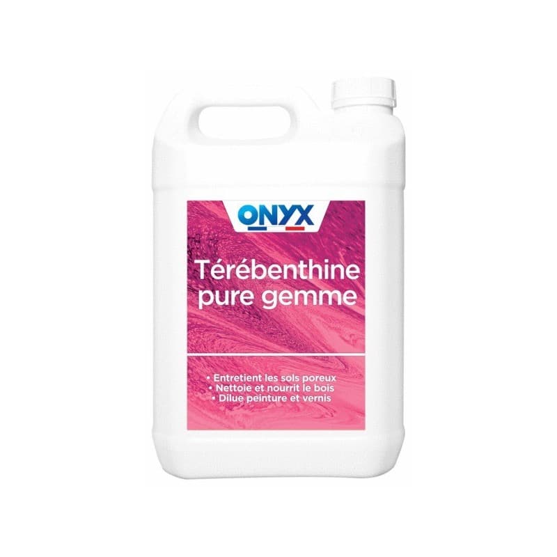 Térébenthine pure gemme térébenthine pure gemme 1 bidon(s) de 5 litre(s) 5 litre(s) térébenthine - onyx
