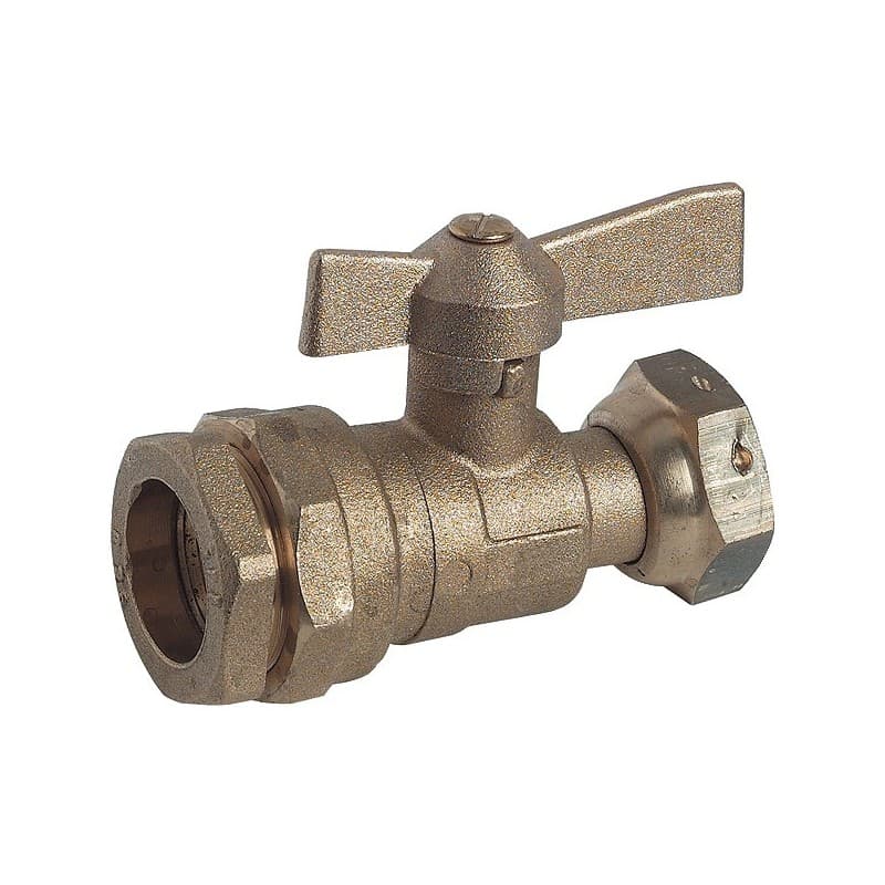 Vannes avant compteur d'eau robinet compteur ø 32 / écrou 20x27 1 pièce(s) papillon femelle / femelle 20/27 (3/4") - somatherm for you