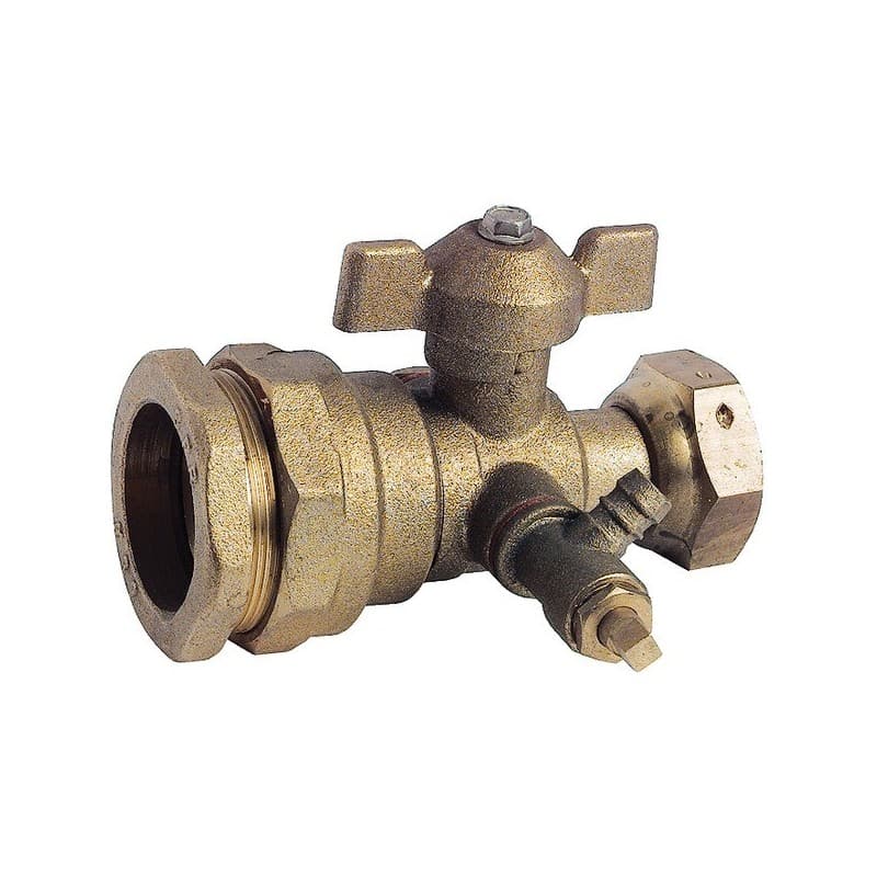 Robinet compteur pe 25 / écrou 20x27 à purge robinet compteur pe 25 / écrou 20x27 à purge 1 pièce(s) papillon femelle / raccord auto 20/27 (3/4") - so