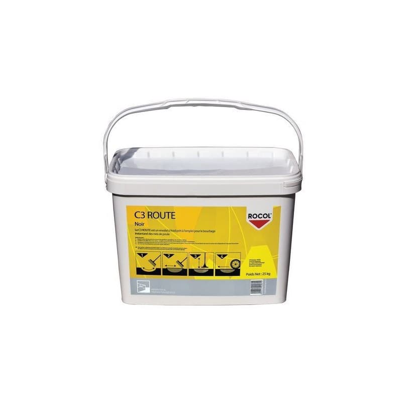 Enrobé noir enrobé noir 1 pot(s) de 25 kilogramme(s) multisupport 25 kg tous travaux - rocol