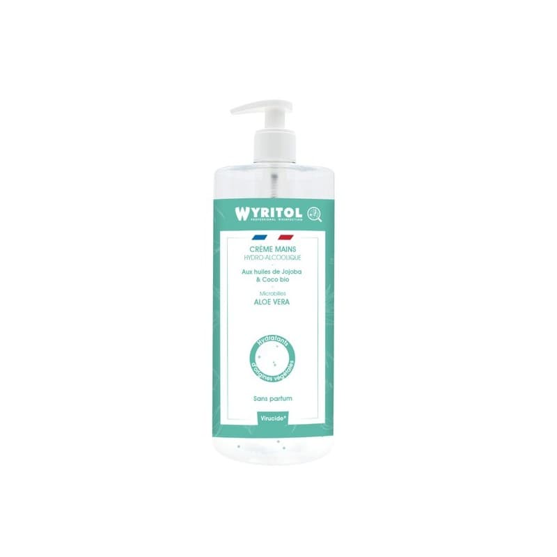Crème hydro-alcoolique 500ml 500 ml 1 flacon(s) de 500 millilitre(s) à pompe gel hydroalcoolique crème hydroalcoolique wyritol sans parfum - wyritol
