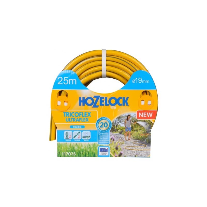 Tuyau d'arrosage de jardin tricoflex ultraflex 1 pièce(s) tuyau d'arrosage anti torsion ultraflex - ø25mm l25m - hozelock