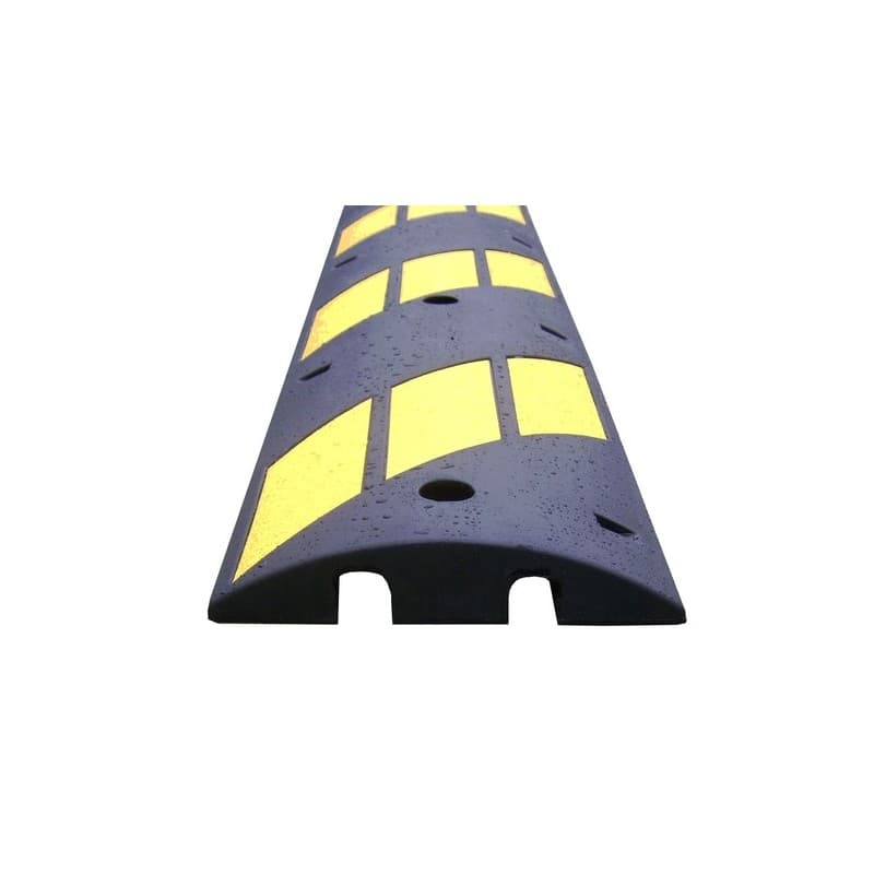 Ralentisseur monobloc haute visibilité h55mm 1 pièce(s) ralentisseur monobloc 1830x300x55mm - noir et jaune - viso
