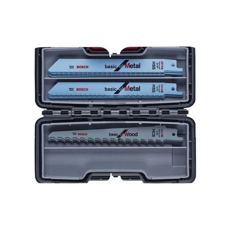 Coffret 15 lames de scie sabre bois métal 150mm 1 coffret(s) de 15 pièce(s) coffret 15 lames de scie sabre bois métal 150mm - bosch