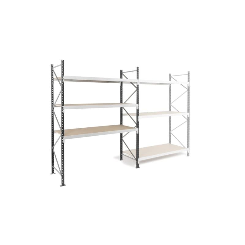 Rayonnage mi-lourd epsivol rayonnage epsivol prof. 800 mm élément départ 1 kit(s) 2000 mm élément de départ mi-lourd 633 kg 4500 kg 800 mm - manorga