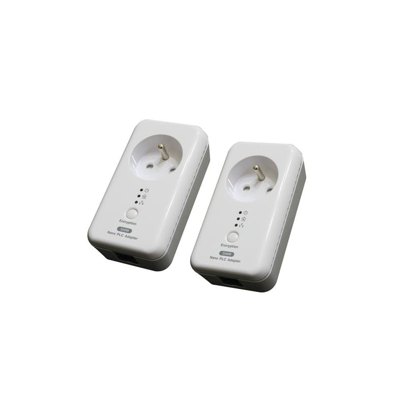 Pack 2 prises cpl 600 mbps plug 1 pièce(s) pack 2 prises cpl 600 mbps plug - ets normand optex