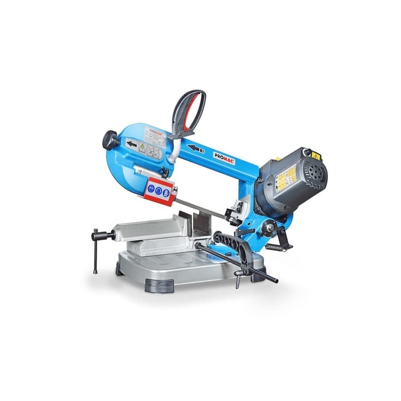 Scie à ruban portative 230 v - 1,01 kw secteur 19 kg 230 mm 45° à droite, 60° à droite, 90° ° scie à ruban portative 230 v - 1,01 kw 80 m/min 190 mm 1