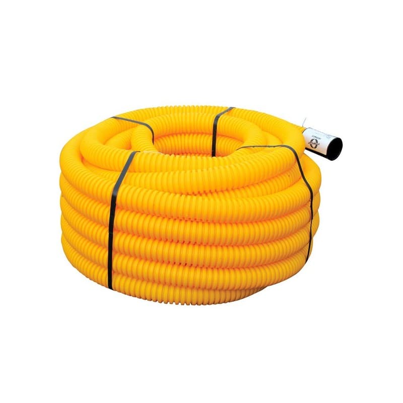 Gaines tpc annelées 1 couronne(s) de 25 mètre(s) linéaire gaine tpc ø 40mm jaune - fitt ex interplast
