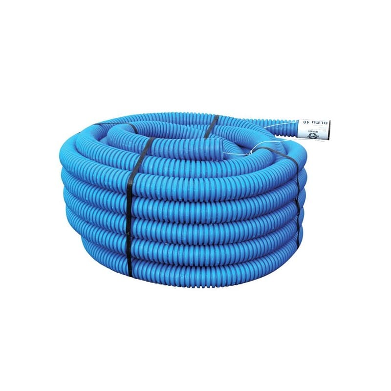 Gaines tpc annelées 1 couronne(s) de 25 mètre(s) linéaire gaine tpc ø 40mm bleu - fitt ex interplast