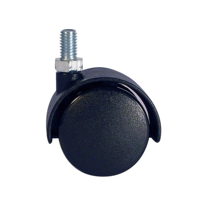 Roulettes jumelées à tige filetée 1 pièce(s) roulette à tige filetée - ø 30 mm - m8 8 mm non 46 mm 20 kg pivotante polyamide 30 mm tige filetée 15 mm