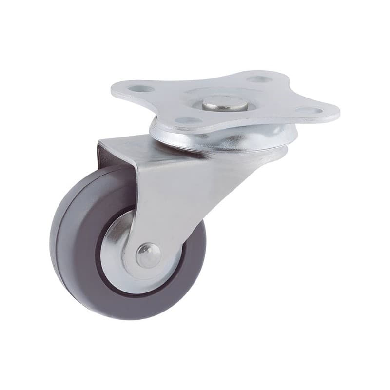 Roulettes unic à platine pivotante 1 pièce(s) roulette à platine pivotante - ø 32 mm 50 mm caoutchouc platine non 25 kg pivotante 32 mm 41 mm 31 mm -