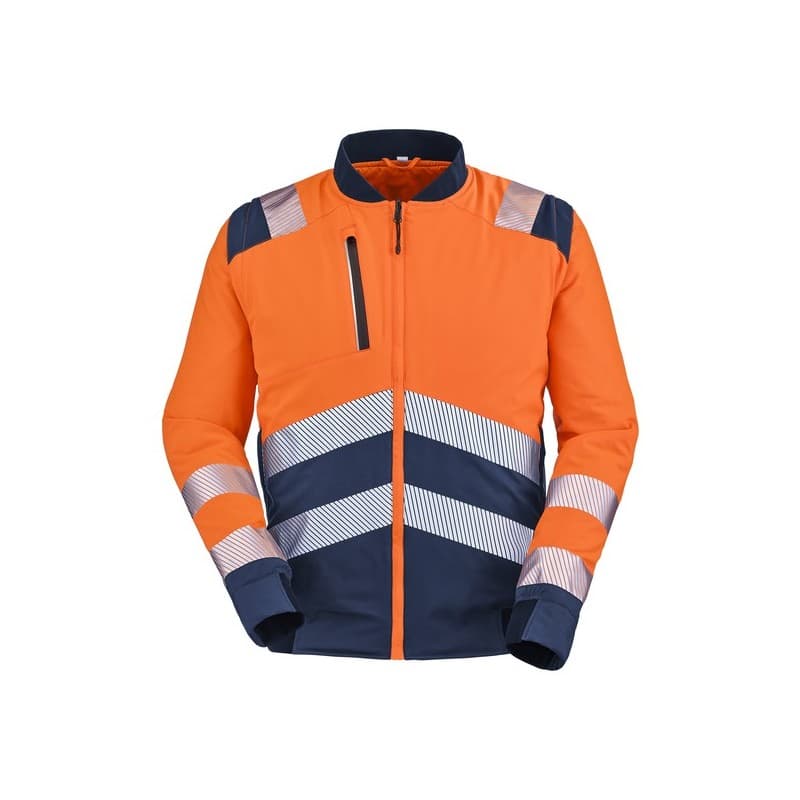 Blouson haute visibilité teddy alpilles entre 4 et 6 2xl 100 - 200 g polyester blouson 1 pièce(s) blouson teddy alpilles manches amovibles orange/bleu