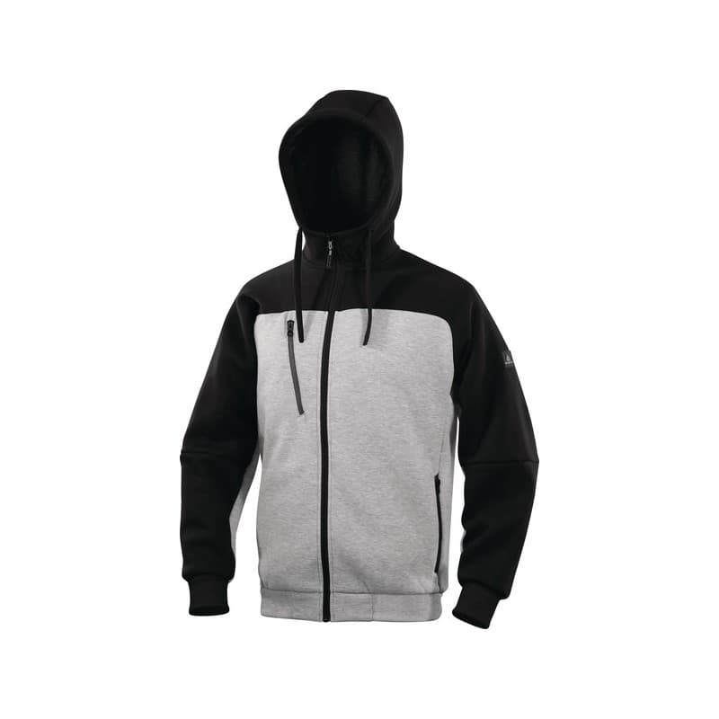 Sweat zippé borgo 3xl 300 - 400 g entre 1 et 3 sweat 1 pièce(s) coton, polyester / coton veste sweat borgo gris/noir t3xl gris, noir - delta plus