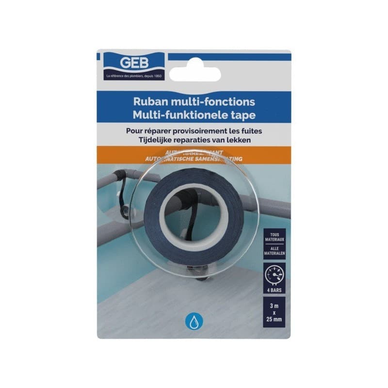 Ruban autoamalgamant 3 m x 25 mm ruban autoamalgamant 3 m x 25 mm 1 pièce(s) - geb sas
