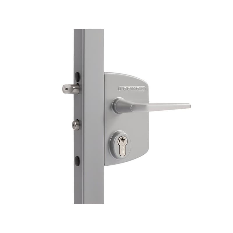 Serrures type industriel pour portail battant lakq u2 1 pièce(s) serrure lapq u2l sur profil 10 à 30 mm - argent - locinox