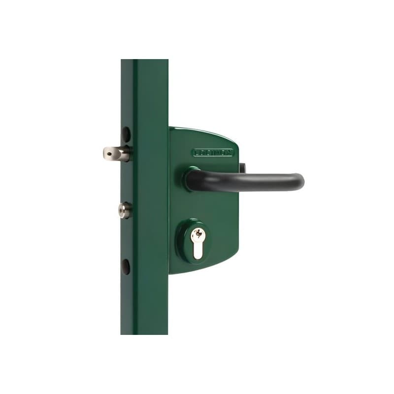 Serrures type industriel pour portail battant lakq u2 1 pièce(s) serrure lakq u2l sur profil 30 à 50 mm - vert - locinox
