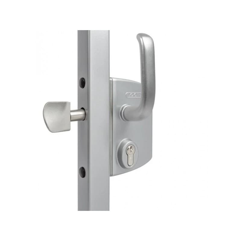 Serrures type industriel lskz u2 1 pièce(s) serrure lskz u2l pour profil carré de 100 mm - aluminium - locinox