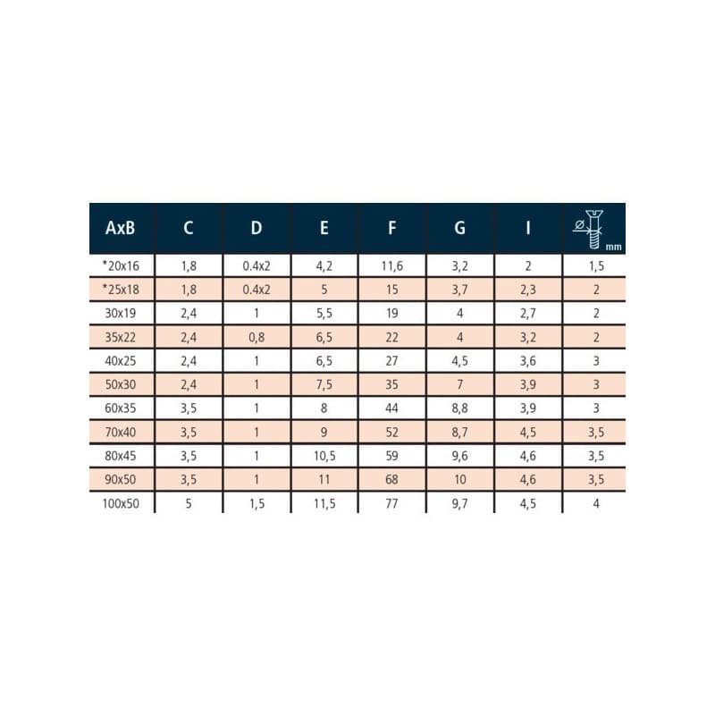 Charnières rectangulaires à noeud roulé 70 mm charn. rectangulaire à nœud roulé acier zingué p. f. 70x40mm 1 pièce(s) 40 mm acier zingué - monin