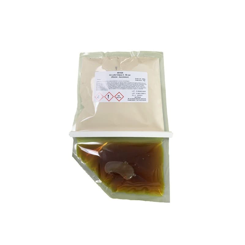 Kit colle colpoz 2 1 sachet(s) de 1 kilogramme(s) kit colle colpoz 2 - bi-sac (résine + durcisseur) - wattelez