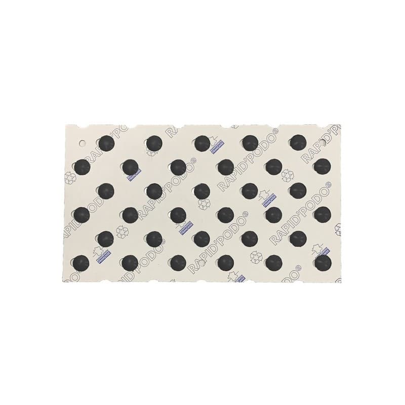 Pastilles podotactiles rapid'podo auto-adhésives noir 25 mm 1 kit(s) 165 pastilles podotactiles auto-adhésives - noir auto-adhésif intérieur 5 mm tpu