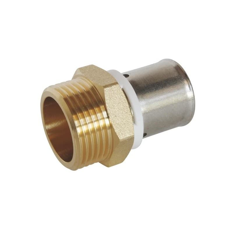 Raccords à sertir mâles fixe per 1 pièce(s) raccord à sertir mâle fixe per 20 - m15x21 20 mm 15/21 (1/2") mâle per - somatherm for you