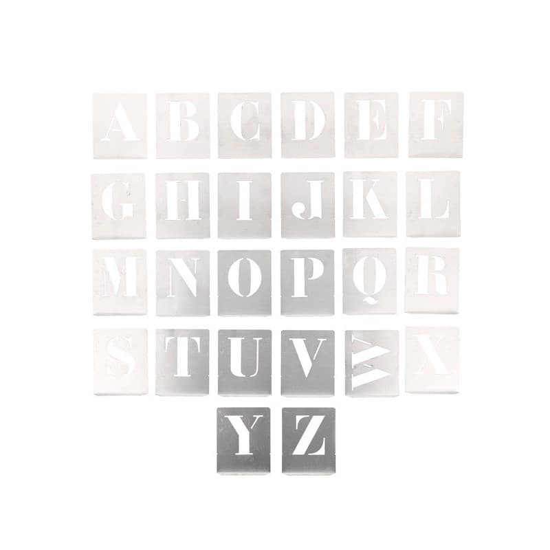 Pochoir écriture capitale alphabet écriture capitale 50 mm 1 pièce(s) - wilmart