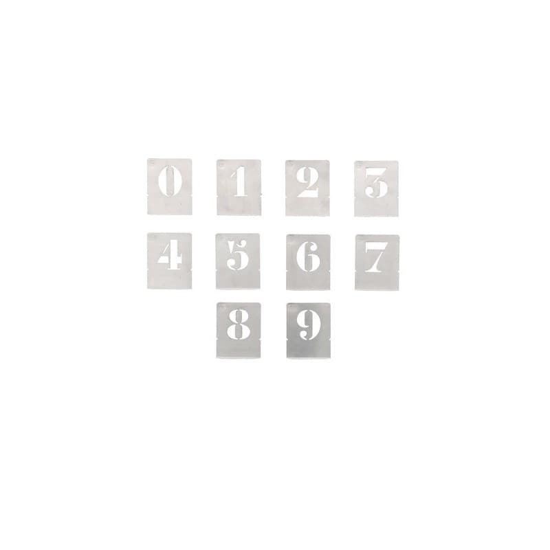 Pochoir écriture capitale chiffre écriture capitale 50 mm 1 pièce(s) - wilmart