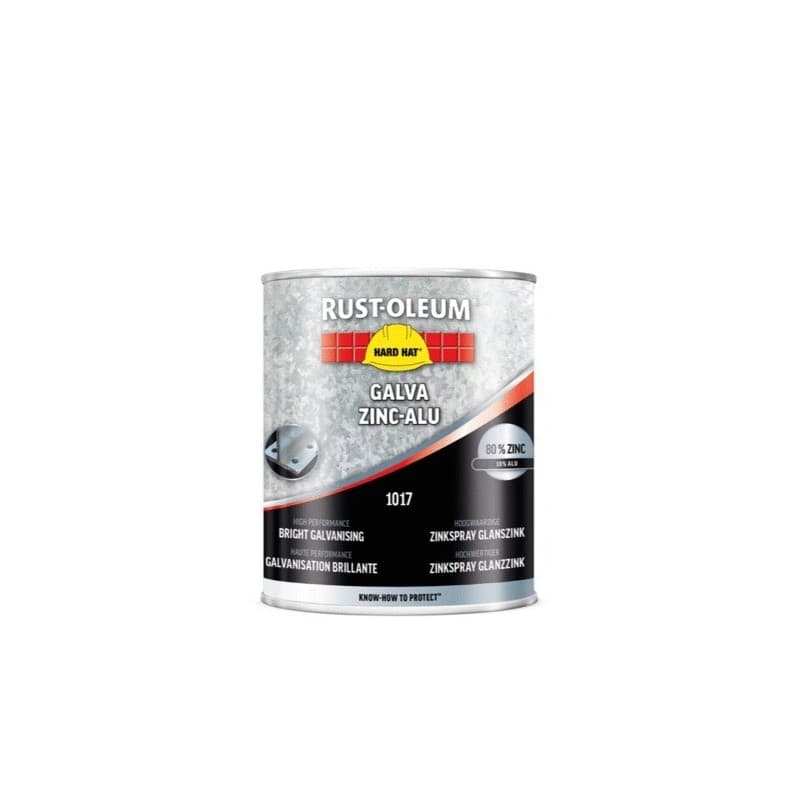 Peinture galva zinc-alu hard hat® - galvanisation brillante 1 bidon(s) de 0.565 litre(s) peinture galva zinc-alu hard hat® - galvanisation brillante -
