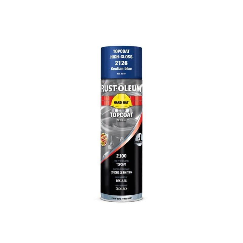 Aérosol de peinture industrielle hard-hat® 1 aérosol(s) de 500 millilitre(s) ral 5010 bleu gentiane brillant aérosol de peinture hard-hat® - bleu gen