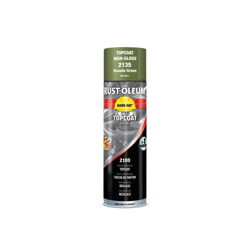 Aérosol de peinture industrielle hard-hat® 1 aérosol(s) de 500 millilitre(s) ral 6011 vert réséda brillant aérosol de peinture hard-hat® - vert resed