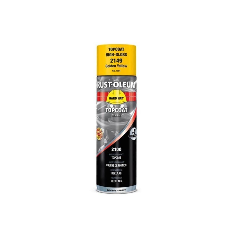 Aérosol de peinture industrielle hard-hat® 1 aérosol(s) de 500 millilitre(s) ral 1004 jaune or brillant aérosol de peinture hard-hat® - jaune or (ral