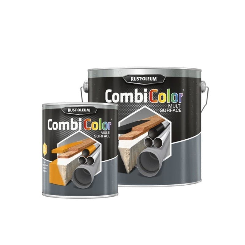 Peinture tous matériaux 2 en 1 combicolor® multisurfaces combicolor multisurfaces satiné blanc signalisation ral 9016 supports neufs ou sains brosse/r