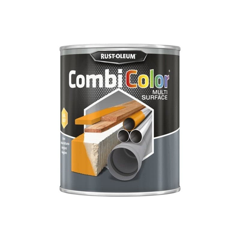 Peinture tous matériaux 2 en 1 combicolor® multisurfaces combicolor multisurfaces brillant jaune narcisse ral 1007 supports neufs ou sains brosse/roul