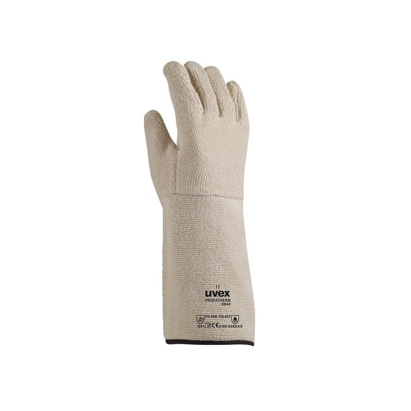 Gants profatherm xb40 tu non chaleur et feu gants profatherm xb40 tu coton tu 1 sachet(s) de 6 paire(s) - uvex heckel