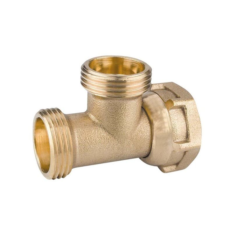 Té à écrou mobile - laiton 1 unité(s) té à écrou mobile mm20x27 f20x27 laiton 20/27 (3/4") mâle / mâle - boutte