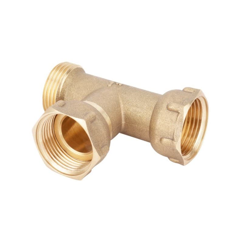 Té à écrou mobile - laiton 1 unité(s) té à écrou mobile m26x34 ff26x34 laiton 26/34 (1") mâle / femelle - boutte