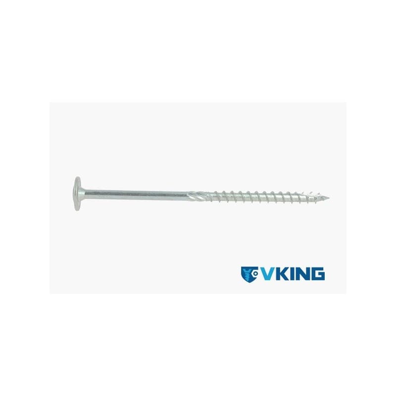 Vis charpente viking tête ronde large torx zingué blanc torx (x) 6 mm bois, bois dur 80 mm assemblage bois, charpente en bois tête ronde , tête large