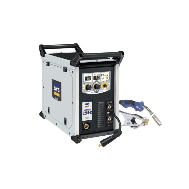 Poste multiweld 320t-c + accessoires triphasé 400v mig/mag 38 kg 1 pack(s) 200 a à 60% poste multiweld 320t-c + accessoires 40 - 320 a - gys